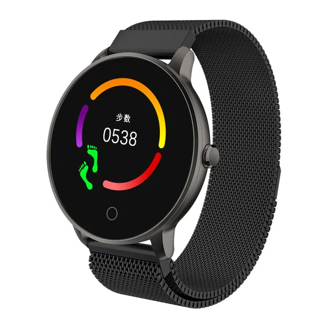 LIGE Новые смарт-часы для мужчин OLED цветной экран Smartwatch для женщин Мода Фитнес-трекер пульсометр пульсера inteligente - Цвет: black
