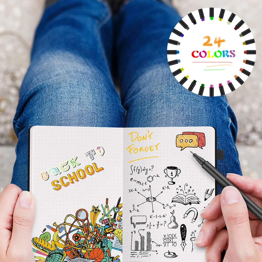 

24 Color superior Different Colo Drawing Brush Pen For Painting Art Markers Hand Account Stationery