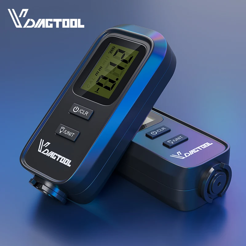 VDIAGTOOL VC-100 Car Thickness Gauge Meter Digital Paint Films For Car Paint Tester LCD Backlight T