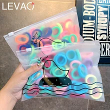 Levao 50 יח'\אריזה בנות צבעוני ניילון קטן אלסטי שיער להקות ילד קוקו מחזיק בגימור ילדים אבזרים לשיער(China)