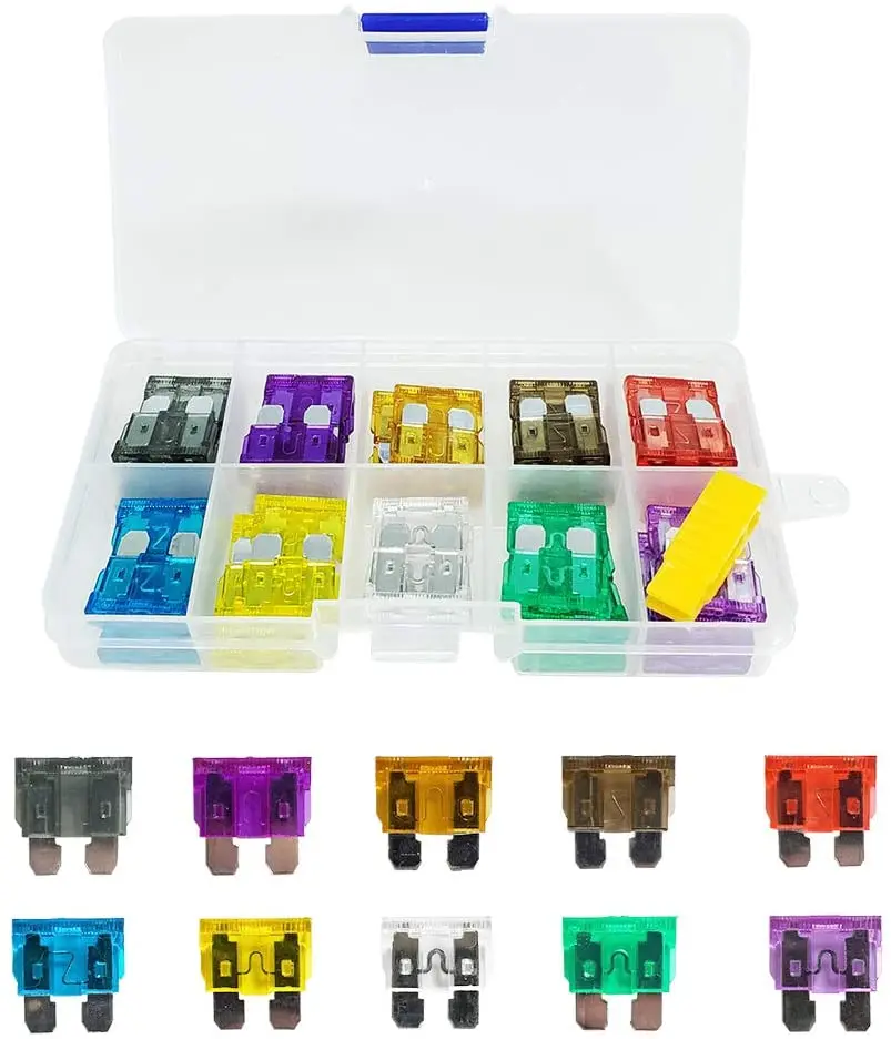 50pcs Car Blade Standard Fuses Set Assortment Kit+Puller,ATC/ATO Car