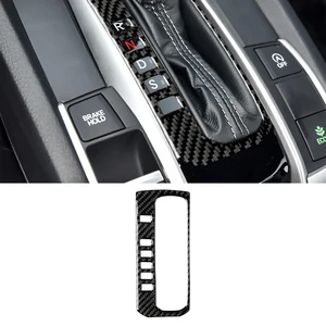 Gear Shift Decoration Cover Trim Sticker Decal for Honda Civic 2016 2017 2018 2019 Car Interior Accessories Carbon Fiber
