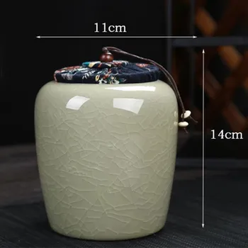 

Vintage Chinese Tea Box Home Porcelain Candy Jar Tea Container For Office Kitchen Spices Dry Fruit Jar Coffee Powder Organizer