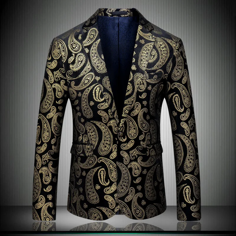 

Palace Style Bronze Suit Large Size Suit Fashion Slim-Fit Marriage Formal Dress Suit Men's