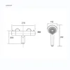 Black Thermostatic Bathroom Shower Faucet Dual Handle Bathtub Faucet Wall Mounted Mixer Tub Tap 6