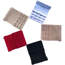 

2pcs 4 Hooks 3 Rows Women Elastic Bra Extender Back Clip Strap Clasp Buckle Adjustable Belt Buckle