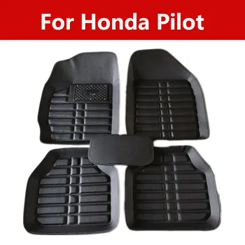 

Car Floor Mats Covers Anti Scratch Fire Resistant Leather For Honda Pilot Full Set Carpet Floor Mats