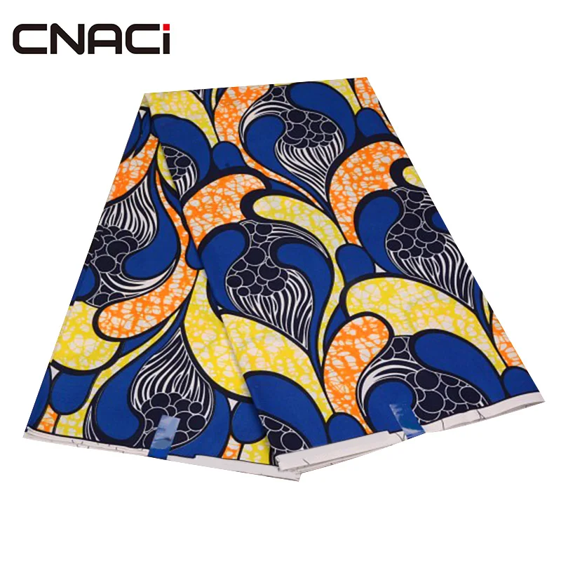 CNACI синие африканские ткани оптом Анкара восковая печать ткани Tissus лоскутное гарантированное Настоящее голландский воск африканская ткань Анкара