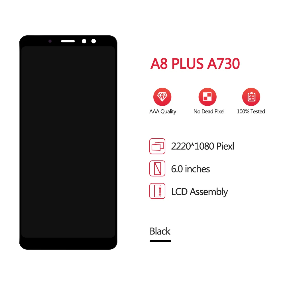 AMOLED дисплей для samsung Galaxy A8+ ЖК-дисплей сенсорный экран+ ЖК-экран панель дигитайзер Замена для A730 A730f 6,0''