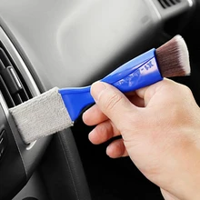 

2 In 1 Car Air Conditioner Outlet Cleaning Brush Auto Vehicle Air Vent Detailing Brush Multi-Purpose Dust Brush Cleaning Tool