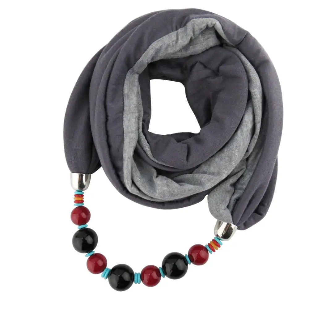 Jzhifiyer шарф роскошные модный бренд лоскутное бисером кулон ожерелье шарфы Jewelry
