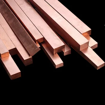 

T2 copper bar plate red copper bar 100mm long pure copper row ground copper bar processing cut custom thickness 3mm-5mm