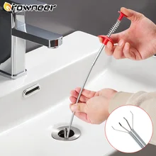 Garra de limpeza multifuncional 60cm cabelo apanhador com aperto da mola cozinha ferramentas limpeza da pia do cabelo entupimento removedor pipeline draga