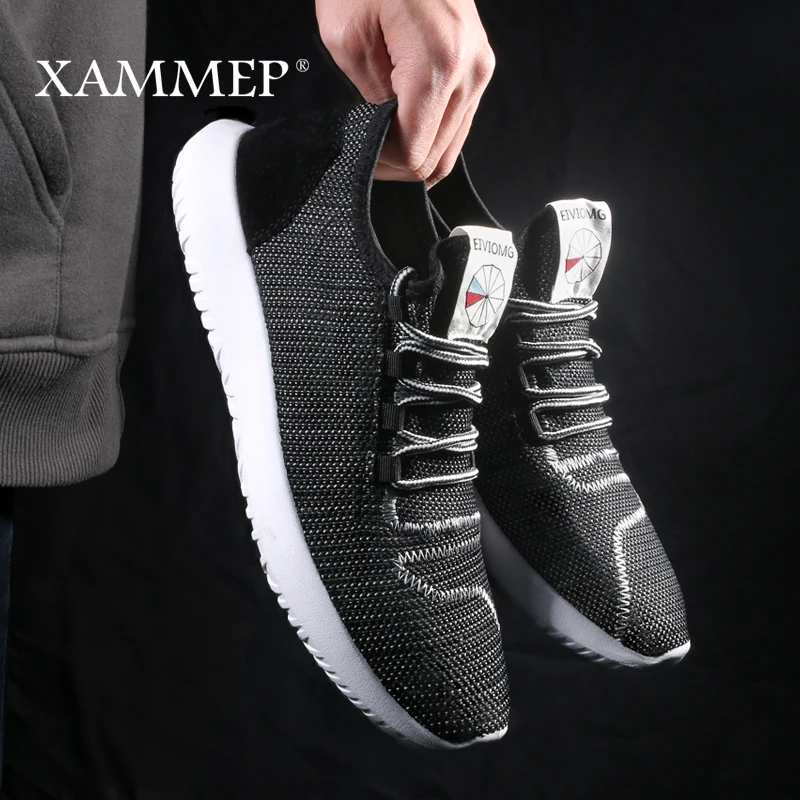 Кроссовки Xammep мужские сетчатые повседневная обувь дышащие лоферы без шнуровки