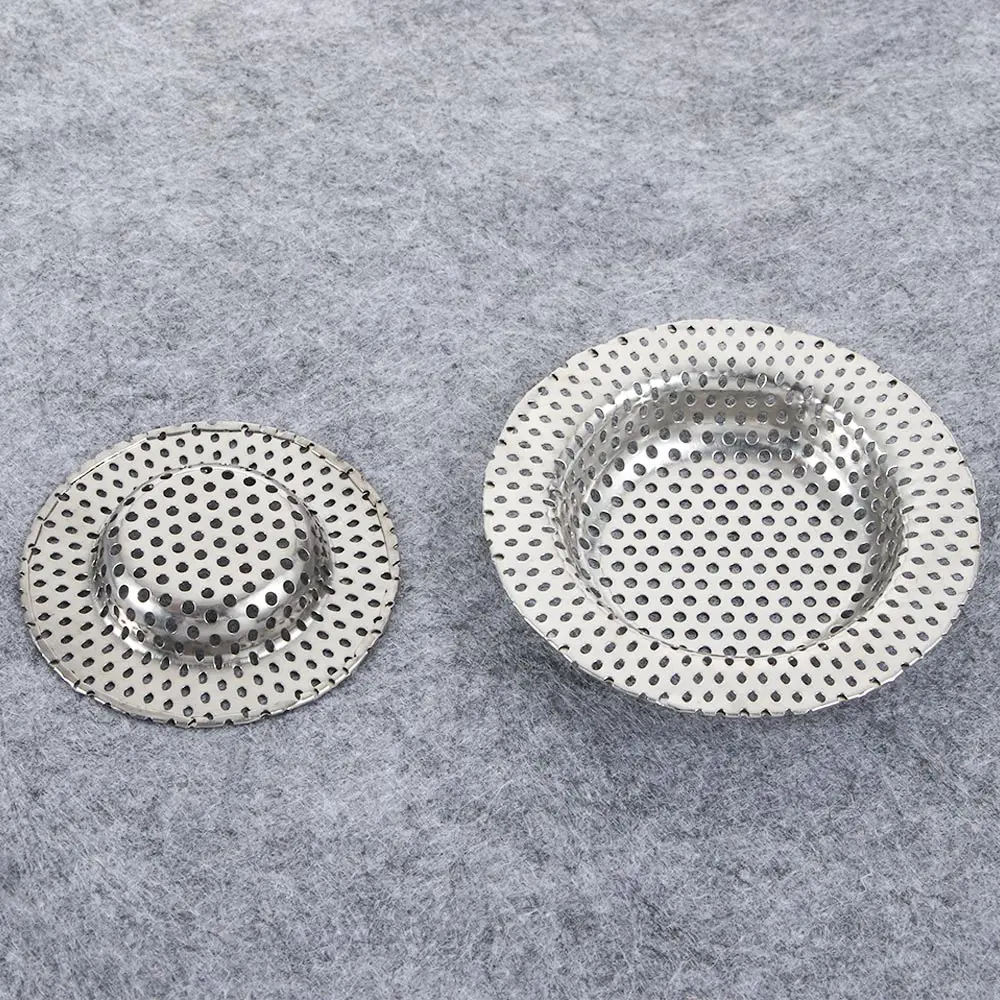 Practical Stainless Steel Full-hole Hair Filter Kitchen Bathroom Sink Floor Drain Anti-blocking Home Supplies Accessories Tools