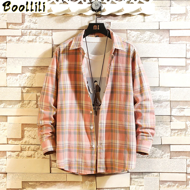 

Casual Brand Red And Black Plaid Shirt Men Shirts Long Sleeves 2020 New Spring Autumn Plus Asian Size M-5XL