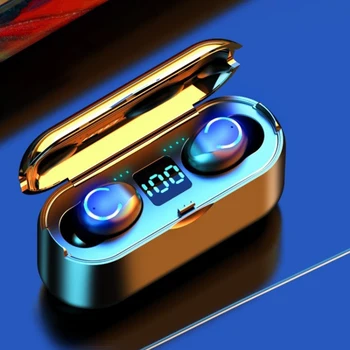 

F9-8 TWS Earbuds Bluetooth Earphones 5.0 Button Control Design Wireless Bluetooth Earphone LED Display With Microphone Dropship