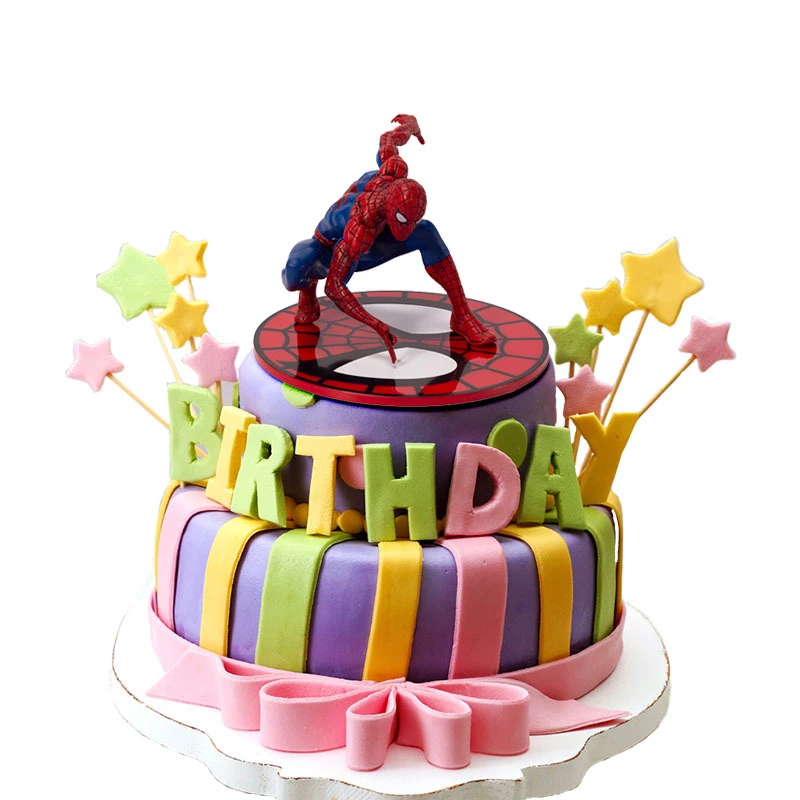 Figurine Super Heros Spiderman En Pvc Jouets D Action Grand Modele De Fete A Theme Spiderman Ornements Decoration De Gateau D Anniversaire Pour Enfants Nouvelle Collection Aliexpress
