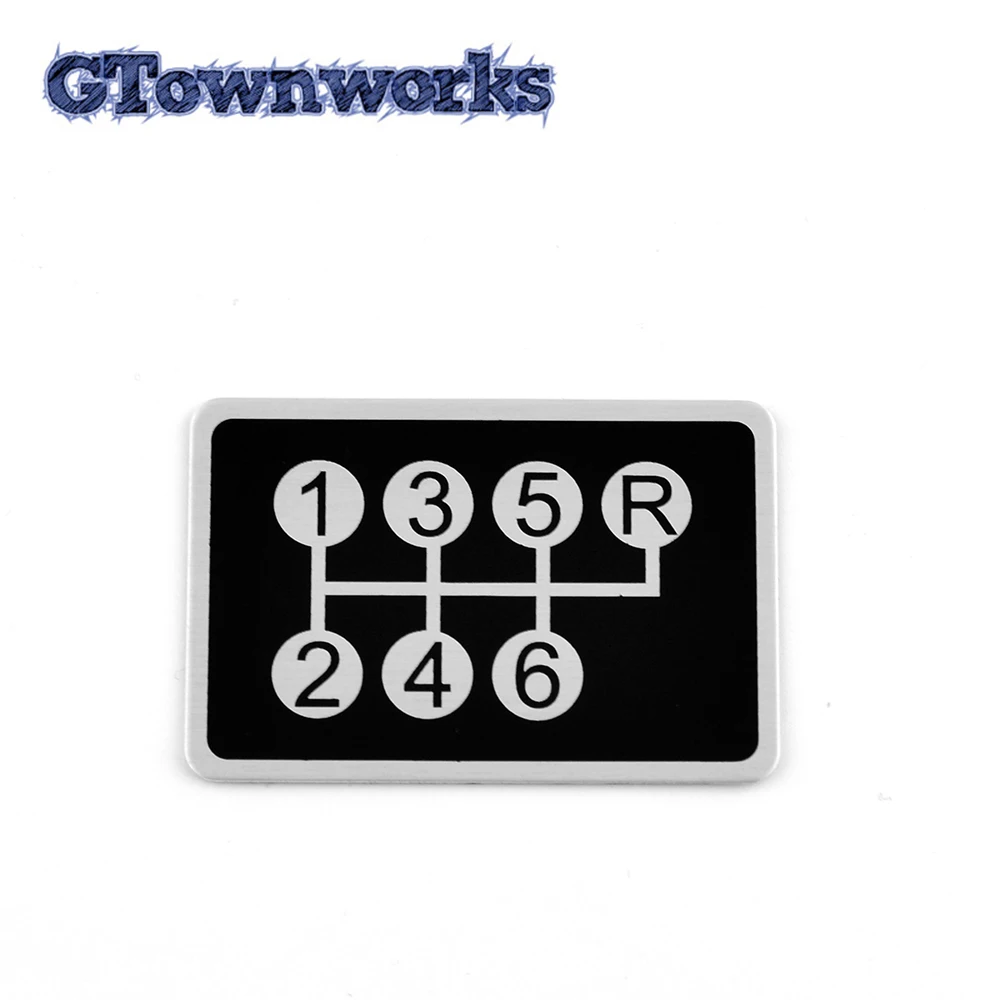 1pc Car Sticker 6 Speed Gear Shift Emblem Gear Shift Knob Panel Sticker