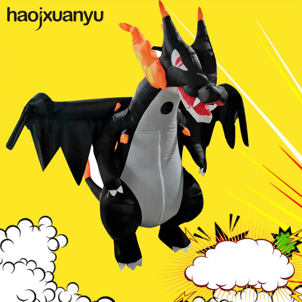 

Inflatable Chari zard Costumes for Celebration Easter Adust Unisex Inflatable Fire Dragon Dinosaur Stage Performance Costume