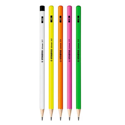 5 шт./лот Stabilo 317 шестиугольные стандартные карандаши HB/2B деревянные нетоксичные цветные Стандартные Карандаши - Цвет: HB Mixed