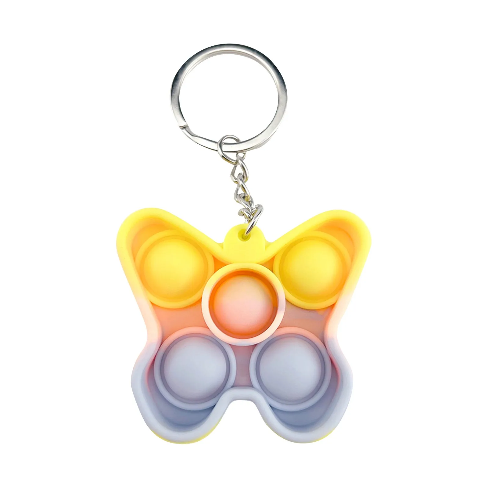 Hot Fidget Toys Simple Dimple Antistress Pops Push Bubble Spinner Keychain Fidget Stress Relief ITS Halloween Toys For Children color changing nee dohs Squeeze Toys