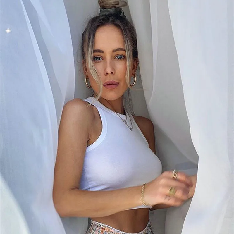 Sexy Tank Top Black Halter Crop Tops Women Summer Camis Camisole Fashion Casual Tube Top Female Sleeveless Cropped Vest Sexy Tank Top Black Halter Crop Tops Women Summer Camis Camisole Fashion Casual Tube Top Female Sleeveless Cropped Vest