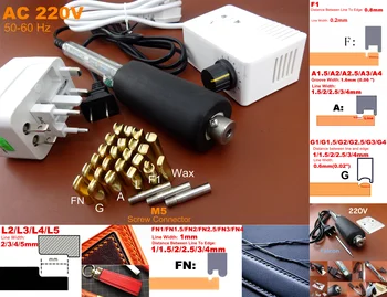 

AC 220V Leather Craft Electric Edge Crease Edging Creasing Machine Soldering Iron Replace Head Tip Tool Set M5 Screw Connector