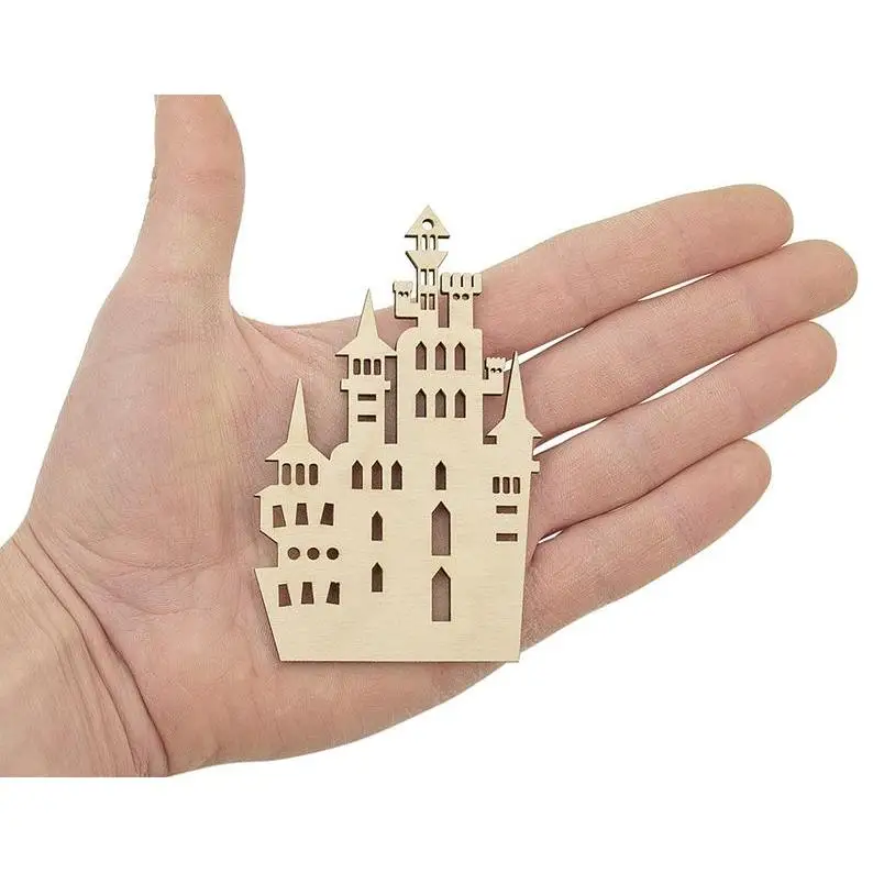 

Wooden Witches Castle (10cm) Shape, Halloween, Fairytale Castle, Art Projects Craft Decoration Gift Decoupage Ornament 0454