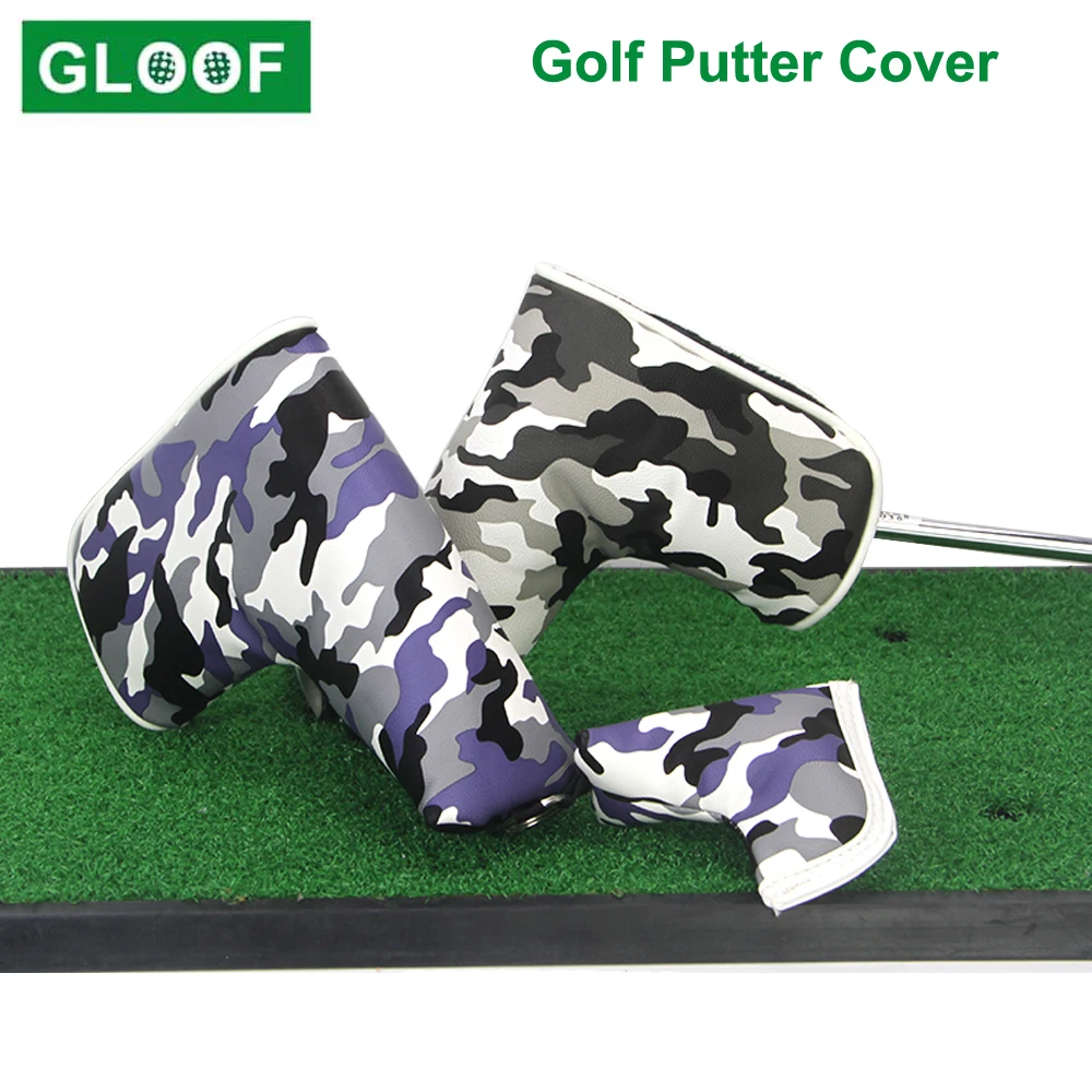 

1Pcs Camouflage Golf Club Head Covers Protection Pusher Sleeve Golf Club Drivers Magnet Waterproof PU