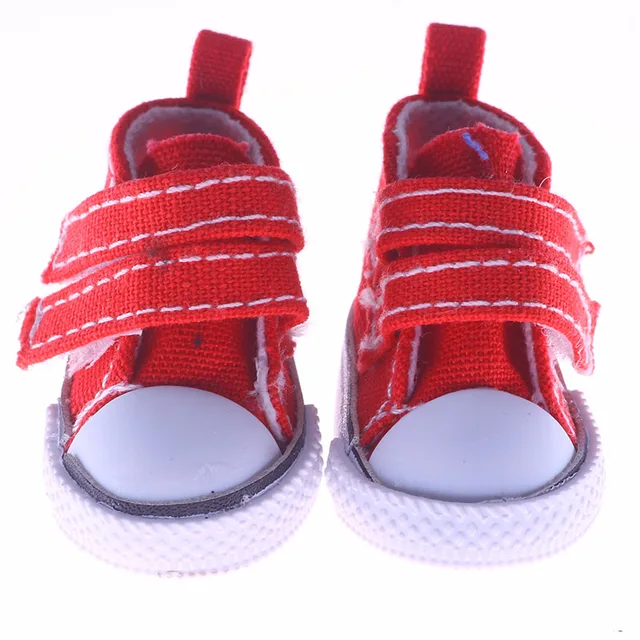 Shoes For Doll 5CM Mini Canvas Shoe Fit 14.5 Inch Nancy,Paola &BJD EXO Russian Doll DIY Handmade For Baby Birthday Festival Gift M120