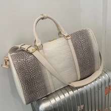 Крокодилья Кожа дорожная посадочная косметичка для путешествий, командировок туда и обратно Женская дорожная сумка Компактная сумка для поездки прилив большая вместительность, стиль унисекс Мода