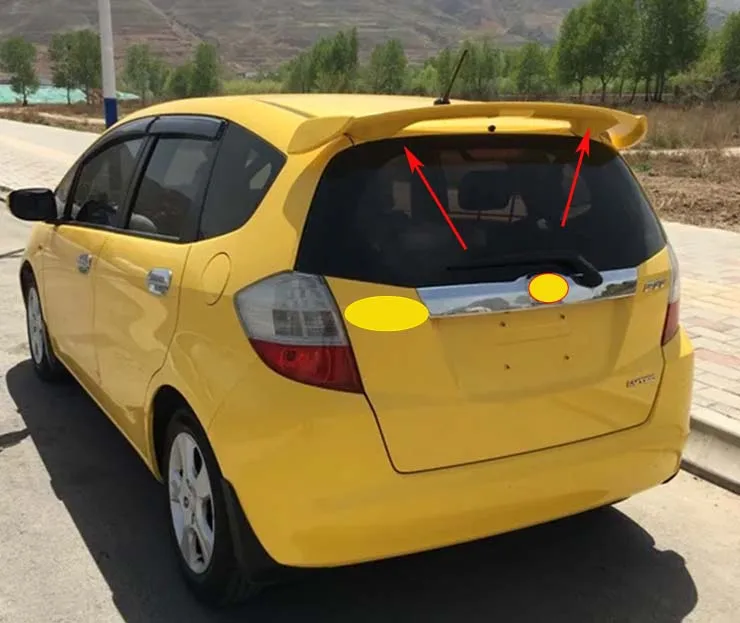Заводской стиль спойлер крыло ABS для 2008-2013 Honda Fit Jazz Хэтчбек Спойлеры A | Автомобили