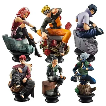 

6pcs/set Naruto Action Figures Dolls Chess New PVC Anime Naruto Sasuke Gaara Model Figurines for Decoration Collection Gift Toys