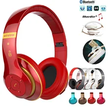 Портативная Складная bluetooth-гарнитура, стерео Беспроводная Bluetooth гарнитура тяжелого баса аурикулярный с микрофоном, поддержка tf-карты