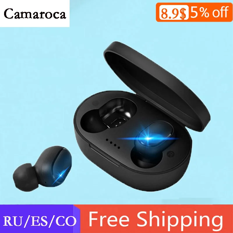 Беспроводные наушники Camaroca с микрофоном TWS поддержкой Bluetooth 5 0 зарядным футляром