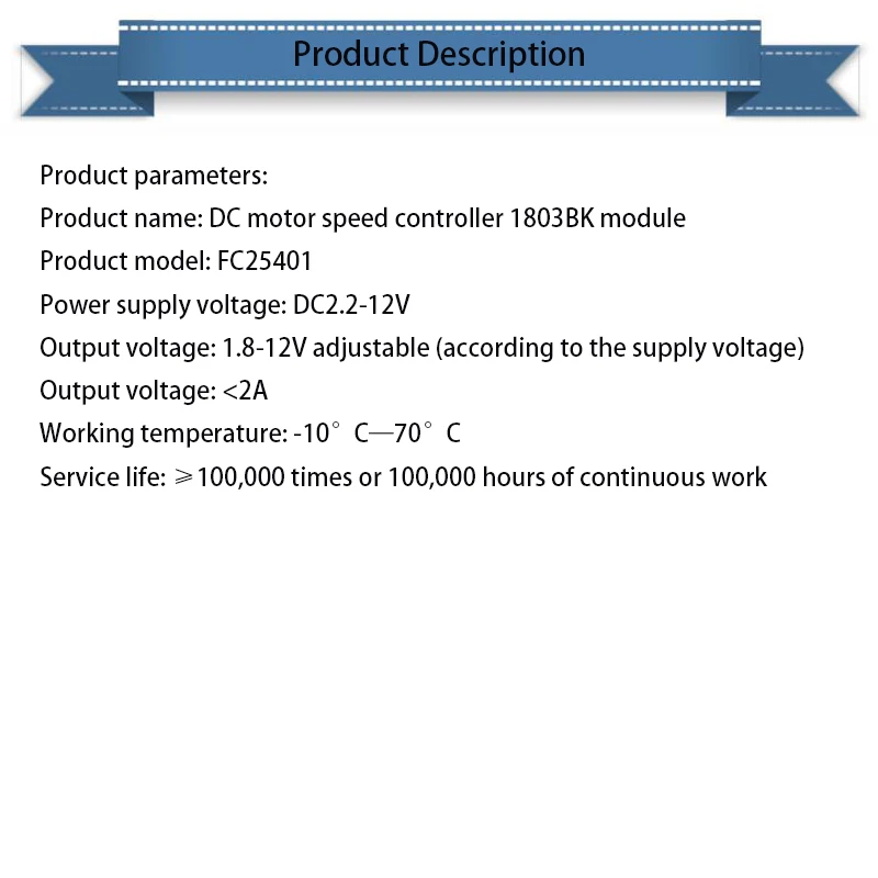 DC 1,8 V-35 V 2A 3A 5A 10A 30W 80W 90W PWM Motor Drehzahlregler Niederspannung Motor Drehzahlregler PWM Einstellbares Antriebsmodul – Detail 2