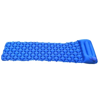 

1pc Inflatable Sleeping Camp Mat With Pillow Air Mattress Sleep Cushion Inflatable Sofa Push-type Automatic Inflatable Pad PL