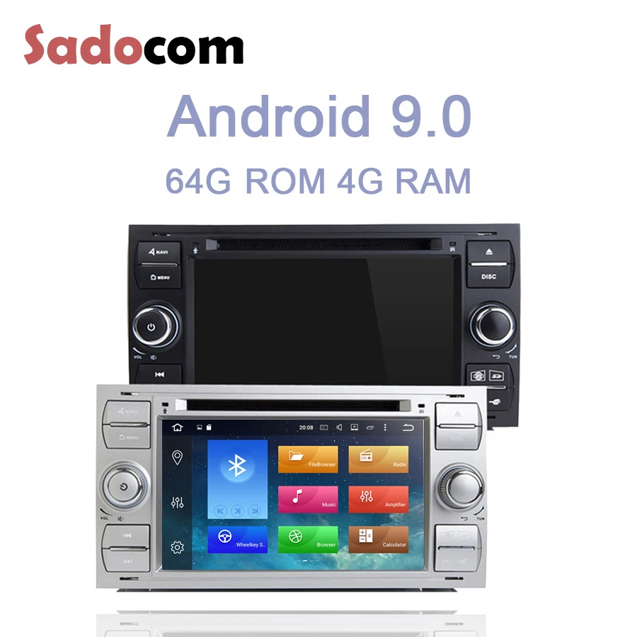 Best IPS Android 9.0 8 Core 64GB 4GB RAM Car DVD player  GPS RDS Radio for Ford Galaxy Fusion C-MAX S-MAX Focus Mondeo C S MAX Kuga 0
