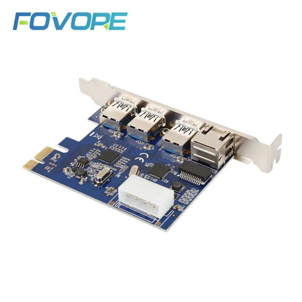 3 портами плата PCI Express USB 0 + RJ45 Gigabit Ethernet Network 1000M LAN комбинированная передняя панель