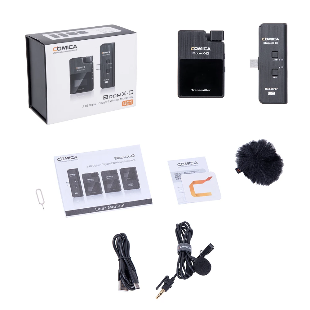 Comica-BoomX-D-For-Smartphone-Video-D1-D2-UC1-UC2-2-4g-Wireless-Microphone-Digital-Transmitter (4)