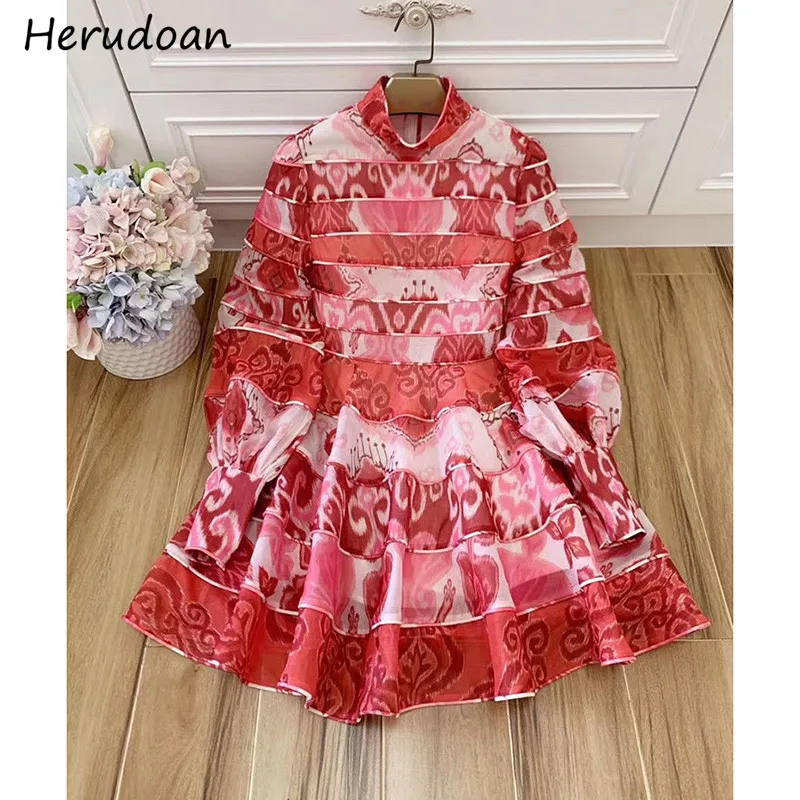 Herudoan Bohemian Autumn Mini Cotton Dresses Women