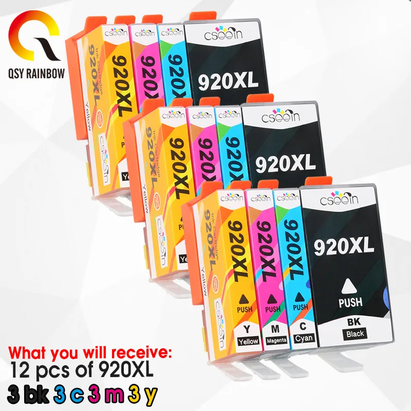 12PCS Replacement ink cartridge replacement For hp 920XL Officejet 6000
