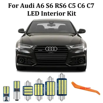 

White 100% Error Free for Audi A6 S6 RS6 C5 C6 C7 4B 4F 4G Quattro Sedan Avant LED Interior Dome Map Reading Lights Kit