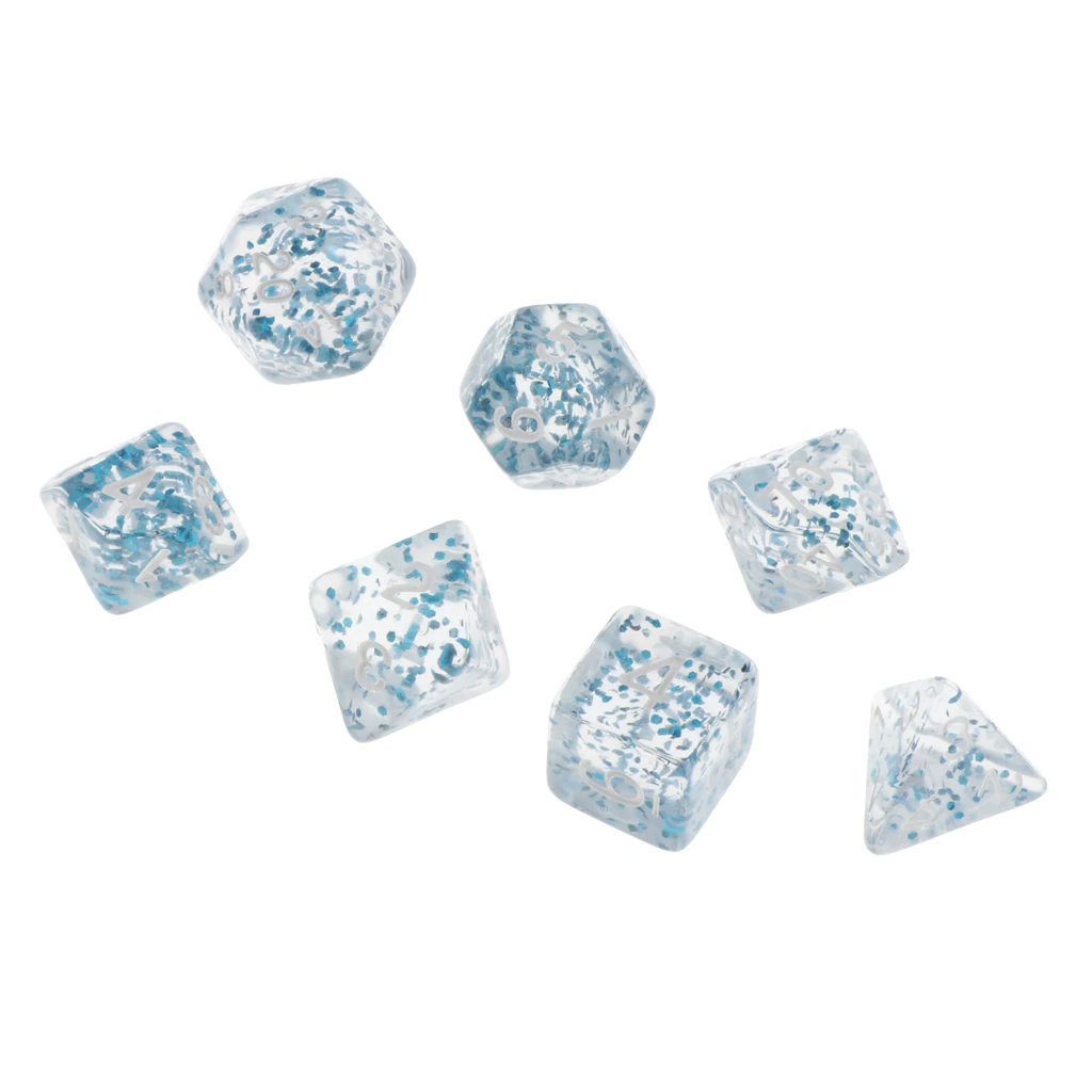 7Pc Multi-sided Dices Set D4-D20 MTG DND RPG Board Game Dice for D&D Roleplaying Party Casino Table Game Toy