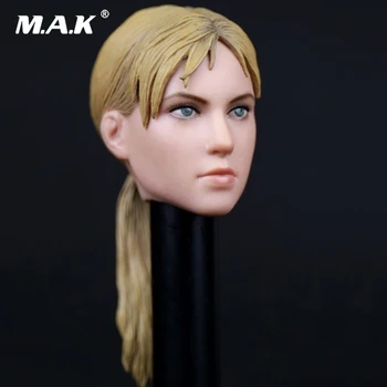 

1/6 Scale F004 Yellow Hair Girl Personalized jill Head Sculpt Carved Model for 12'' Pale Skin Female Figure Body