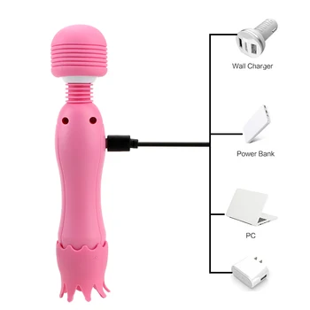 Tongue Licking Clit Nipple Vibrators G Spot Massager Clitoris Stimulator Sex Toys for Women Powerful Magic Wand AV Vibrator 5