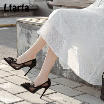 

LTARTA 11CM 2020 New Fashion Women's Shoes Sexy Lace Flower Stiletto Heel Single Pointed Toe Light Suede Women's High Heels CWF