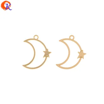 

Cordial Design 100Pcs 21*25MM Jewelry Accessories/Hand Made/Earrings Connectors/Charms/Moon Shape/DIY Making/Earring Findings