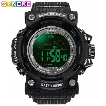 

SYNOKE Mens Digital Watch Sport Watches Brand Cool Military Shock Black Led Multifunction Male Watch Clock Relogio Masculino
